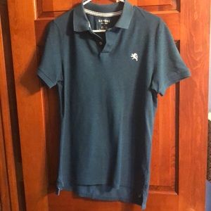 Express teal green polo